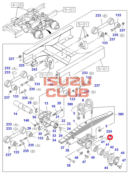 Схема Башмак балансира ISUZU CYZ52/CYZ51 =Isuzu Original= *8976140492*