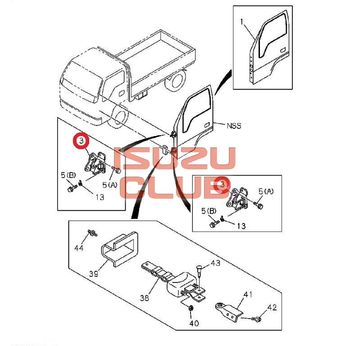 Фотография Петля двери кабины ISUZU NQR75/NQR71 =Isuzu Original= *8978520075*