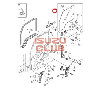 Фотография Стекло двери левой ISUZU модель NQR75/NQR71 =Isuzu Original= *8978674181*