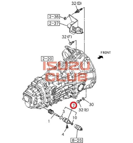Схема Корпус шестерни спидометра FSR90/FSR34 =Isuzu Original= *8980002710*
