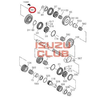 Фотография Шестерня 1-й передачи КПП MZW6P =Isuzu Original= *8980003300*