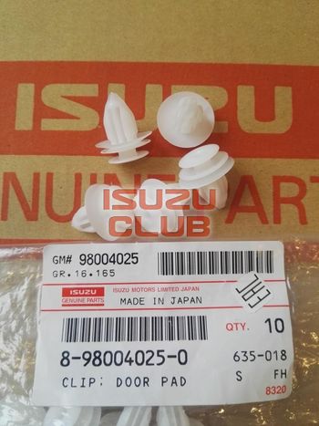 Фотография Клипса обшивки дверей ISUZU серии-N/F =Isuzu Original= *8980040250*