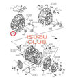 Корпус КПП (колокол) FSR34 двигатель 6НК1=Isuzu Original= *8980045063*