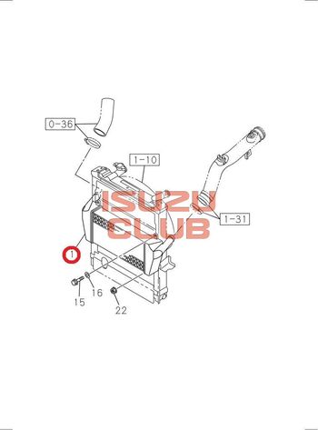 Фотография Интеркулер ISUZU модель NPR75/NQR90 4HK1-T =Isuzu Original= *8980064791*