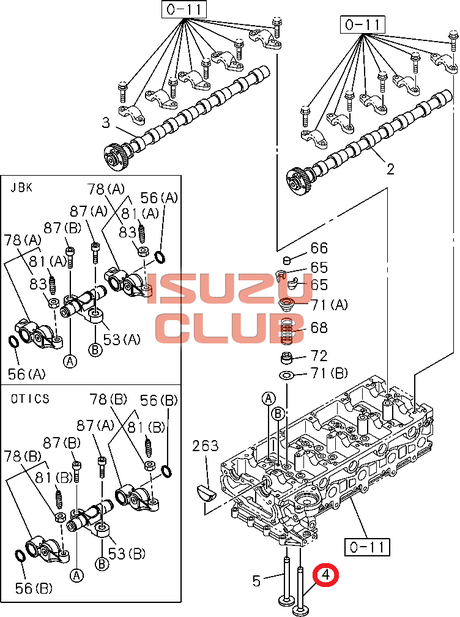 Схема Клапан впускной двигателя 4JJ1 NLR/NMR85 =Isuzu Original= *8980169730*