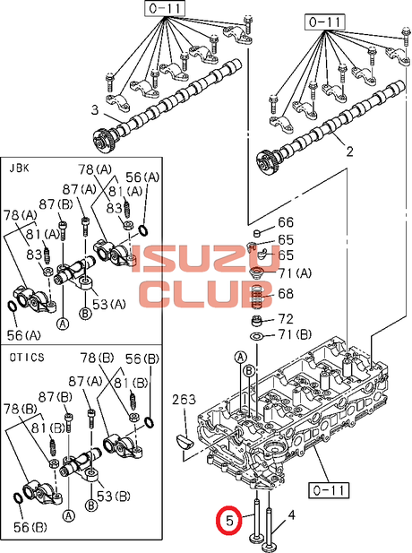 Схема Клапан выпускной двигателя 4JJ1-T NLR/NMR85 =Isuzu Original= *8980169741*