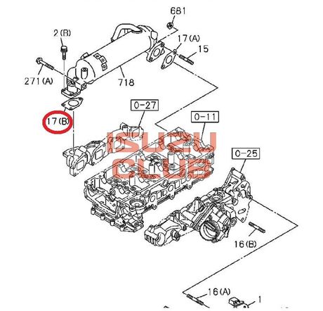 Схема Прокладка охладителя EGR 4JJ1-T NLR85/NMR85/HITACHI/JCB =Isuzu Original= *8980175510*