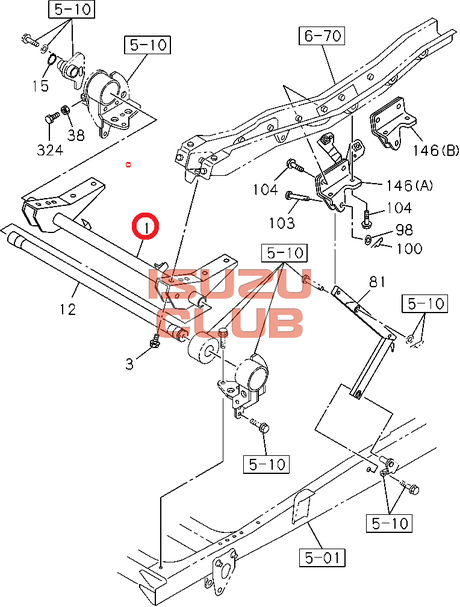 Схема Корпус торсиона FSR90/FVR34 =Isuzu Original= *8980176085*