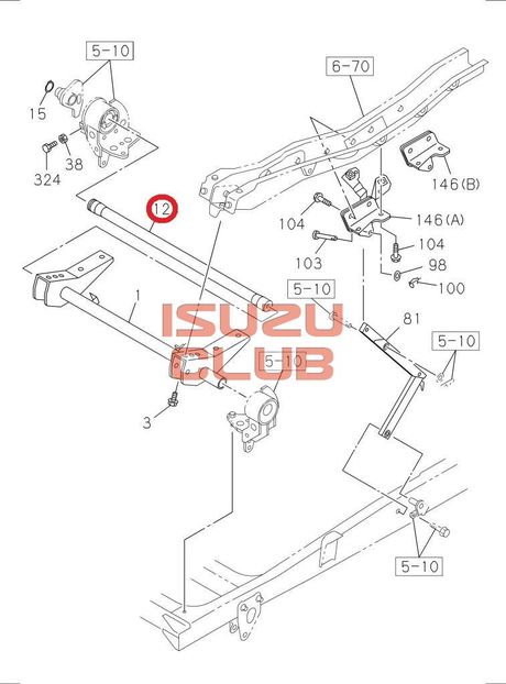 Схема Торсион кабины FSR90/FVR34 =Isuzu Original= *8980179400*