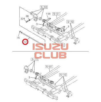 Фотография Торсион кабины ISUZU NLR85/NMR85 =Isuzu Original= *8980210330*