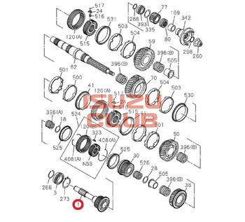 Фотография Вал первичный КПП MYY6S Z=26 ISUZU NPR75/NQR90 =Isuzu Original= *8980212660*