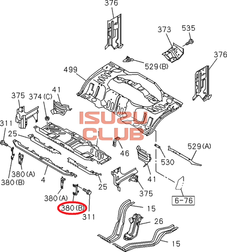 Схема Кронштейн фары левой NPR75/NQR90/NLR/NMR =Isuzu Original= *8980292890*