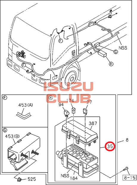 Схема предохранителей isuzu nqr75