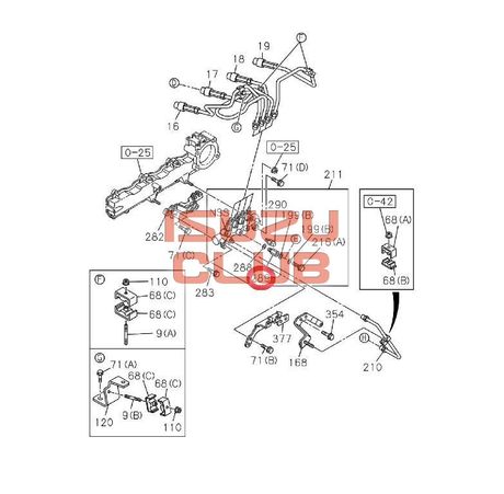 Схема Клапан редукционный топливной рампы ISUZU 4HK1/4JJ1/6HK1 =Isuzu Original= *8980325490*