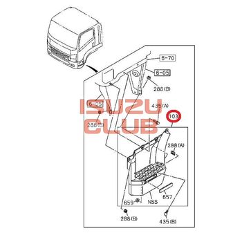 Фотография Подножка кабины правая ISUZU FSR34/FSR90 =Isuzu Original= *8980373255*
