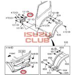 Накладка двери левой ISUZU FSR90/FSR34 =Isuzu Original= *8980377132*