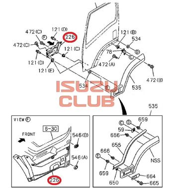 Фотография Накладка двери левой ISUZU FSR90/FSR34 =Isuzu Original= *8980377132*