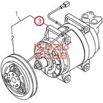 Компрессор кондиционера без муфты ISUZU модель NQR90/NPR75 =Isuzu Original= *8980425311*