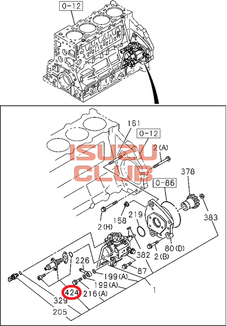 Схема Регулятор (соленойд) давления топлива ТНВД 4HK1 NQR75 =Isuzu Original= *8980436870*