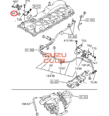 Фотография Датчик вакуумной трубки 4JJ =Isuzu Original= *8980445200*