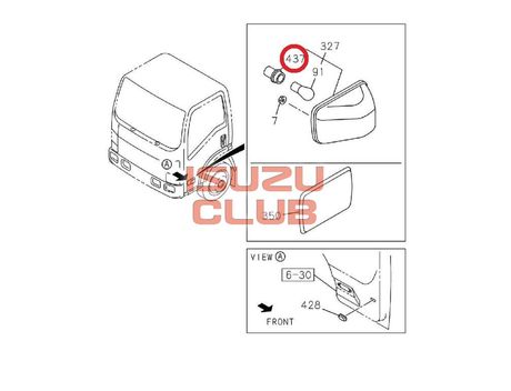 Схема Разъем лампы поворотника ISUZU серии N/F/C/E =Isuzu Original= *8980513900*