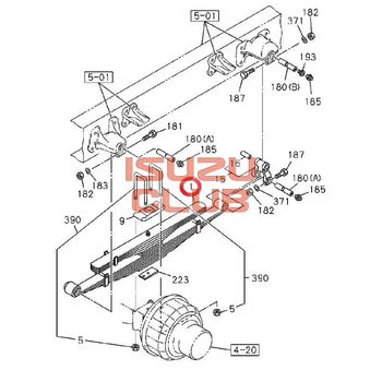 Фотография Рессора задняя ISUZU FSR90/FSR34 с подрессорником =Isuzu Original= *8980644470*