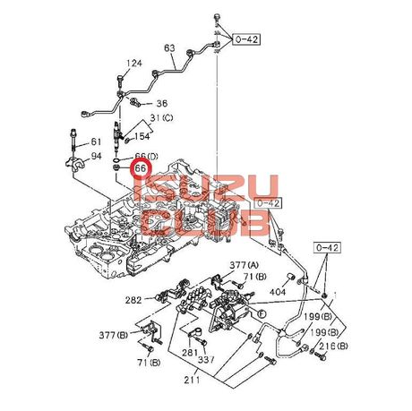 Схема Прокладка форсунки (конусная медная шайба) ISUZU/HITACHI мотор 4HK1/6HK1 =Isuzu Original= *8980792480*