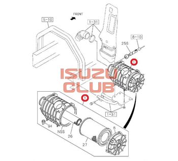 Фотография Корпус воздушного фильтра ISUZU FSR90/FSR34 =Isuzu Original= *8980821652*