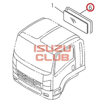 Фотография Уплотнитель стекла кабины заднего FSR90/FSR34/FVR34 =Isuzu Original= *8980962171*