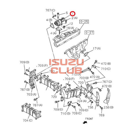 Схема Клапан ЕГР/EGR мотор 4HK1 (Е4) =Isuzu Original= *8980982575*