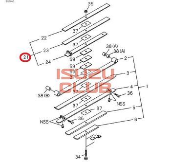 Фотография Подрессорник задней рессоры ISUZU NQR90 =Isuzu Original= *8981019360*