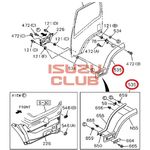 Накладка двери левая ISUZU FSR90 (черная) =Isuzu Original= *8981064990*
