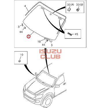 Фотография Стекло лобовое ISUZU D-Max =Isuzu Original= *8981406835*