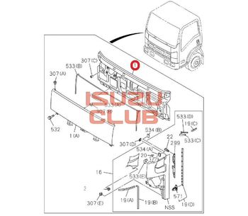 Фотография Панель кабины передняя под капотом ISUZU NQR90 =Isuzu Original= *8981550031*