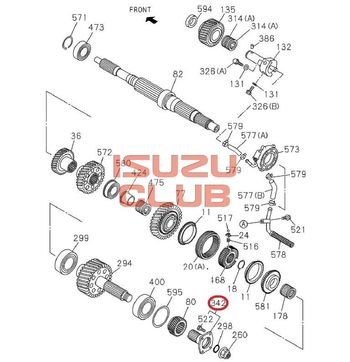 Фотография Фланец коробки передач MZW6P =Isuzu Original= *8981553340*