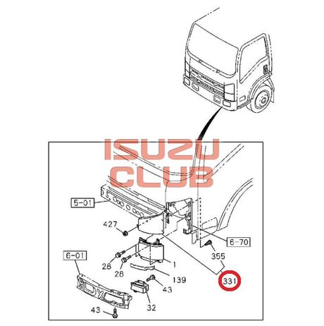 Схема Указатель поворота левый ISUZU модель NPR75/NLR85/NMR85/NQR90/FSR90 =Isuzu Original= *8981554591*