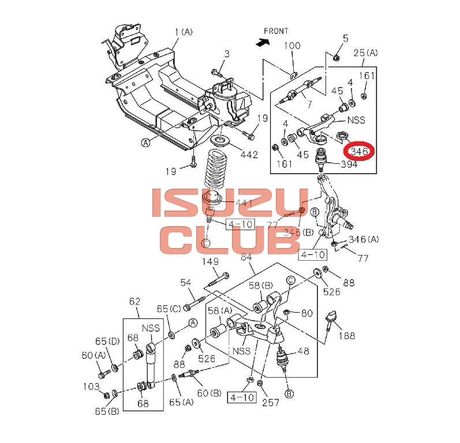 Схема Гайка шаровой опоры NLR85 верхней =Isuzu Original= *8981581330*