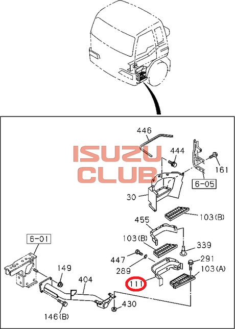 Схема Накладка ступеньки ISUZU CYZ52 =Isuzu Original= *8981678060*