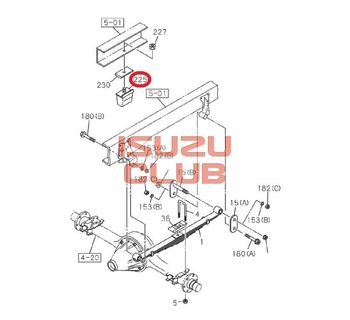 Фотография Отбойник задней рессоры на раме ISUZU NPR/NQR75/71/90 =Isuzu Original= *8981873420*