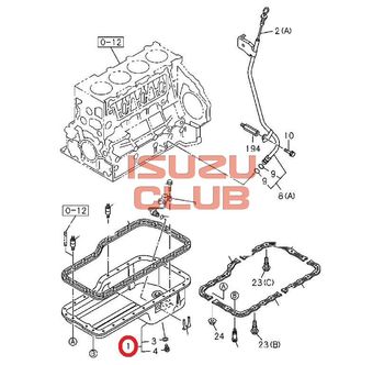 Фотография Поддон (картер масляный) мотор 4НК1 ISUZU NPR75 (Е3) =Isuzu Original= *8981910500*