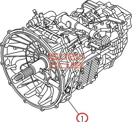 Схема КПП в сборе MZW6P ISUZU FSR90 =Isuzu Original= *8982060460*