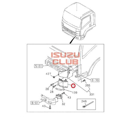 Схема Фара левая в сборе ISUZU FVR34/CYZ52 =Isuzu Original= *8982256230*