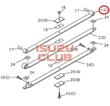 Фотография Лист рессоры передней коренной FSR90/FSR34 =Isuzu Original= *8982321740*