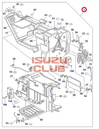 Фотография Отопитель салона (печка) в сборе ISUZU CYZ51/CYZ52 =Isuzu Original= *8982384910*
