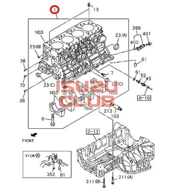 Фотография Блок цилиндров пустой двигатель 4JJ1 =Isuzu Original= *8982406352*