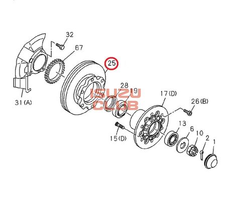 Схема Диск тормозной передний ISUZU NLR85 =Isuzu Original= *8982488930*