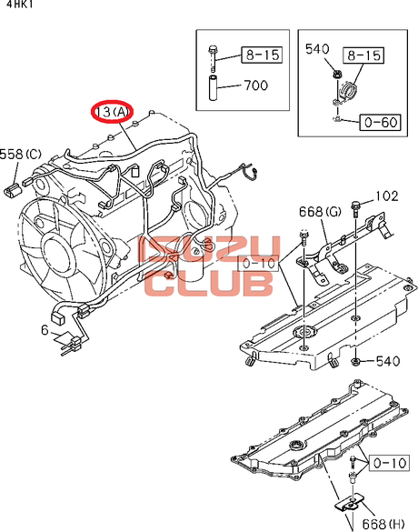 Схема Жгут проводов ДВС ISUZU FSR90 =Isuzu Original= *8982508900*