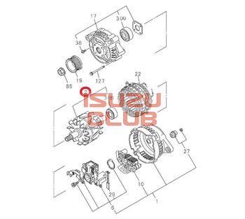 Фотография Ротор генератора NMR85/NPR75/NPS75 euro5 =Isuzu Original= *8982738160*