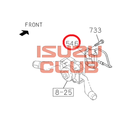 Схема Датчик угла поворота руля ISUZU FVR34 =Isuzu Original= *8982862660*