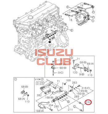 Фотография Трубка высокого давления от ТНВД к рампе двигатель 4НК1 (E5) =Isuzu Original= *8982890640*